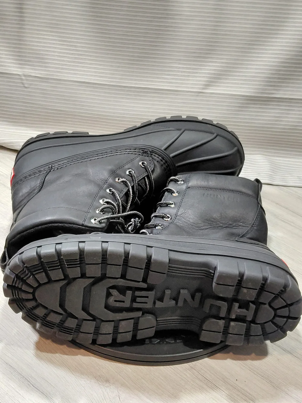 NEW Hunter Men Southall Black Waterproof Insulated Lace-Up Winter Boots SIZE 12M